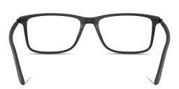 Shop GIORGIO ARMANI Armani Code Wide Rectangle Eyeglasses in Matte Black online.