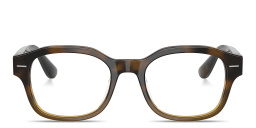 Shop BRUNELLO CUCINELLI Sartorial Sunset Square Eyeglasses in Havana Ivy online.