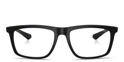 Emporio Armani Essential Leisure Square Eyeglasses in Matte Black – Product Photo 1