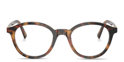 Shop MIU MIU Vertical Logo Panthos Eyeglasses in Havana Ivy online.