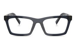 تسوق نظارات طبية مستطيلة واسعة بشعار العلامة العمودي ميو ميو بلون أزرق شفاف أونلاين.