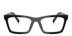 تسوق نظارات طبية مستطيلة واسعة بشعار العلامة العمودي ميو ميو بلون أسود أونلاين.