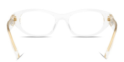MIU MIU Vertical Logo Irregular Eyeglasses in Trasparent – Product Photo 4