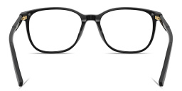 Shop Dolce & Gabbana Logo Lettering Square Eyeglasses in Black online.
