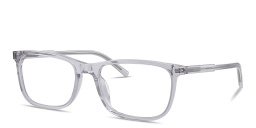 Shop Dolce & Gabbana Logo Print Wide Rectangle Eyeglasses in Grey online.