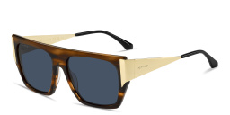 Shop ETRO Engraved Logo Unisex Rectangle Sunglasses in Havana online.