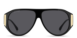 Shop ETRO Engraved Logo Unisex Aviator Sunglasses in Black online.