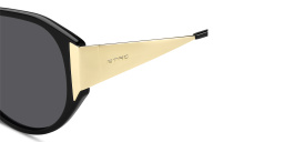 Shop ETRO Engraved Logo Unisex Aviator Sunglasses in Black online.