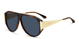 Shop ETRO Engraved Logo Unisex Aviator Sunglasses in Havana online.
