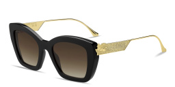 Shop ETRO Bold Pegaso Cat-Eye Sunglasses in Black online.