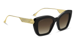 Shop ETRO Bold Pegaso Cat-Eye Sunglasses in Black online.