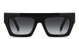 Shop ETRO Pegasus Unisex Rectangle Sunglasses in Black online.