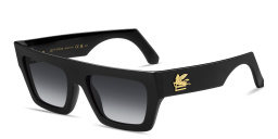 Shop ETRO Pegasus Unisex Rectangle Sunglasses in Black online.