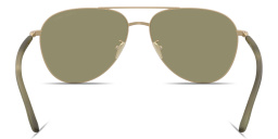Shop GIORGIO ARMANI Logo Signature Pilot Sunglasses in Gold online.