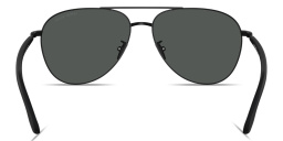 Shop GIORGIO ARMANI Logo Print Pilot Sunglasses in Black online.