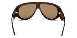 Shop TOM FORD T Logo Pilot Sunglasses in Havana online.