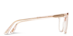 Shop TOM FORD T Logo Butterfly Eyeglasses in Transparent Pink online.