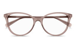 Shop GUCCI GG Logo Cat-Eye Eyeglasses in Pink online.