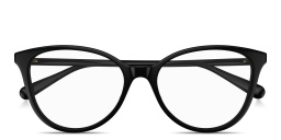 Shop GUCCI GG Logo Cat-Eye Eyeglasses in Black online.