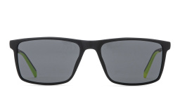 SPIN ON8 Rectangle Sunglasses in Solid Black – Product Photo 1