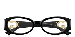 GUCCI GG Oval Eyeglasses in Black – Product Photo 1