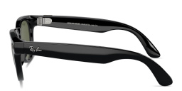Shop Ray-Ban Meta Headliner Unisex Panthos Sunglasses in Shiny Black online.