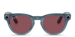 Ray-Ban Meta Headliner Unisex Panthos Sunglasses in Shiny Jeans – Product Photo 1