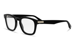 Shop FENDI Essential Unisex Square Eyeglasses in Black online.