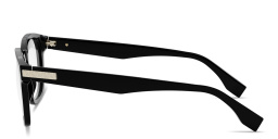 Shop FENDI Essential Unisex Square Eyeglasses in Black online.