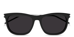 تسوق نظارات طبية دائرية بالشعار المنقوش سان لوران بلون أسود أونلاين.