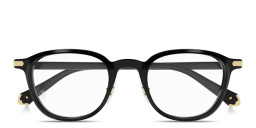 Shop Cartier Première de Cartier Square Eyeglasses in Black online.