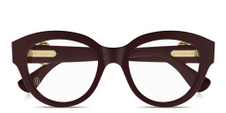 Cartier Panthère de Cartier Round Eyeglasses in Burgundy – Product Photo 1