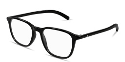 Shop MONTBLANC Snowcap Square Eyeglasses in Black online.