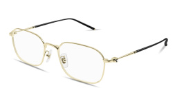 Shop MONTBLANC Meisterstück Rectangle Eyeglasses in Gold online.