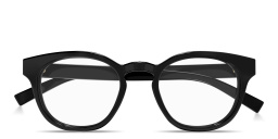 Shop GUCCI Web Square Eyeglasses in Black online.