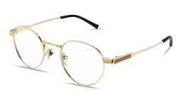 Shop GUCCI Web Panthos Eyeglasses in Gold online.