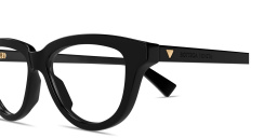 Shop BOTTEGA VENETA Triangle Stud Cat-Eye Eyeglasses in Black online.