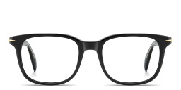Shop DAVID BECKHAM Talisman Square Eyeglasses in Shiny Black online.