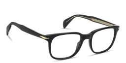 Shop DAVID BECKHAM Talisman Square Eyeglasses in Shiny Black online.