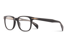 Shop DAVID BECKHAM Talisman Square Eyeglasses in Blue Horn online.