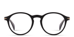 Shop DAVID BECKHAM Talisman Round Eyeglasses in Black online.