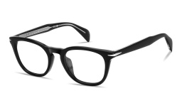 Shop DAVID BECKHAM Talisman Rectangle Eyeglasses in Black online.
