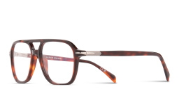 Shop DAVID BECKHAM Talisman Square Eyeglasses in Havana online.