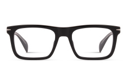 Shop DAVID BECKHAM Talisman Wide Rectangle Eyeglasses in Black online.