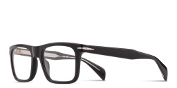 Shop DAVID BECKHAM Talisman Rectangle Eyeglasses in Black online.