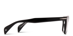 Shop DAVID BECKHAM Talisman Rectangle Eyeglasses in Black online.