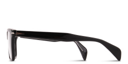 Shop DAVID BECKHAM Talisman Rectangle Eyeglasses in Black online.