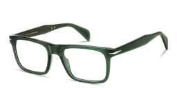 Shop DAVID BECKHAM Talisman Wide Rectangle Eyeglasses in Grey Horn online.