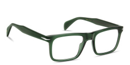Shop DAVID BECKHAM Talisman Wide Rectangle Eyeglasses in Grey Horn online.
