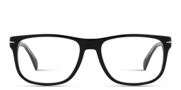 Shop DAVID BECKHAM Clip-On Wide Rectangle Eyeglasses in Black online.